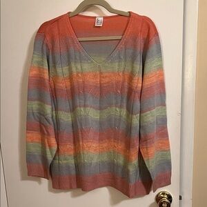 Striped V-Neck Sweater